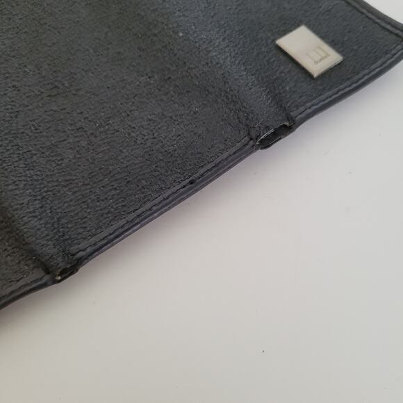 Dunhill Key Card Case Hooks Holder Wallet Logo Black Trifold Designer Coin Retro - Picture 12 of 12